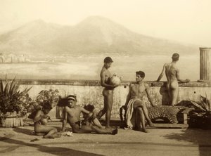 एक शास्त्रीय दृश्य, टिएरा डेल फुएगो, दक्षिण अमेरिका। c.1899 (सीपिया फोटो)